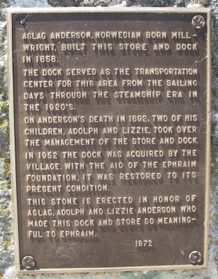 Anderson Dock Marker. Click for full size. Anderson Dock Marker image. Click for full size.