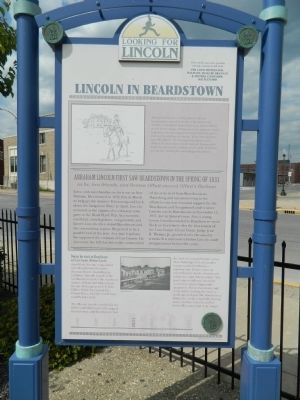 Lincoln in Beardstown Marker image. Click for full size.