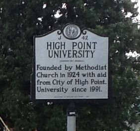 High Point University Marker image. Click for full size.