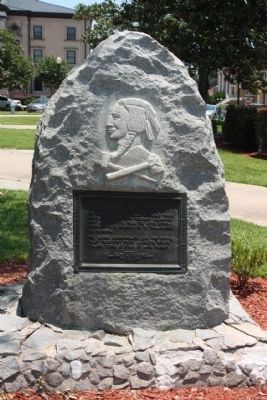 Apalachee Trail Marker, in the park at Columbia County Office image. Click for full size.