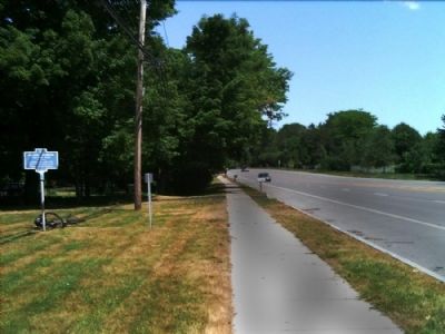 Historic Landmark Marker as seen facing West on Rte. 96 image. Click for full size.