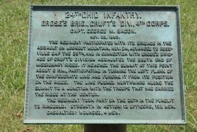 24th Ohio Infantry Marker image. Click for full size.