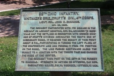 99th Ohio Infantry Marker image. Click for full size.