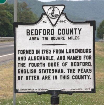 Bedford County Face of Marker. Click for full size. Bedford County Face of Marker image. Click for full size.