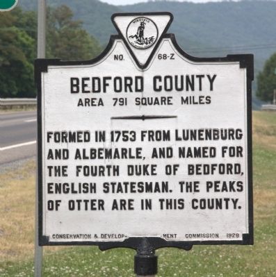 Bedford County Face of Marker image. Click for full size.