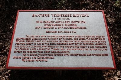 Baxter's Tennessee Battery Marker. Click for full size. Baxter's Tennessee Battery Marker image. Click for full size.