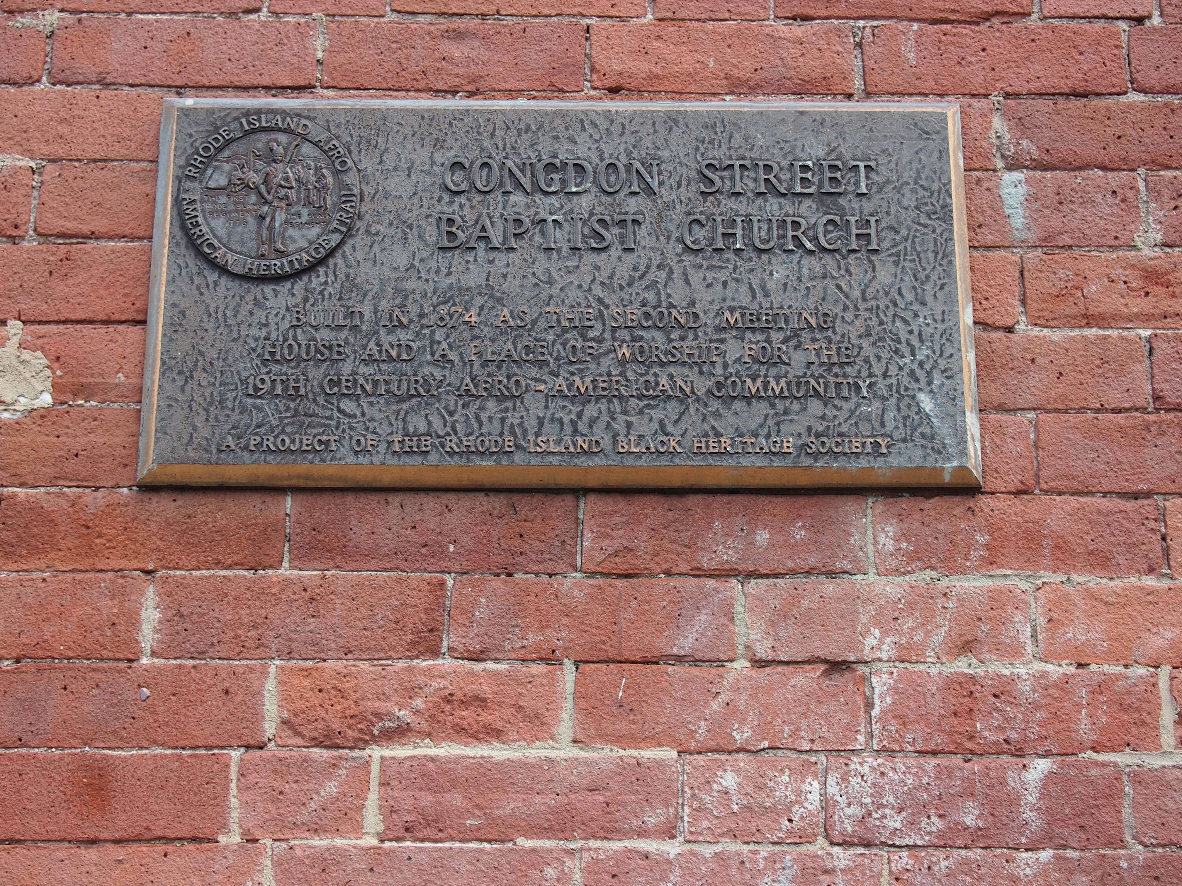 Congdon Street Baptist Church Marker