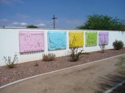 Colorful Wall Adornments in the Park. Click for full size. Colorful Wall Adornments in the Park image. Click for full size.