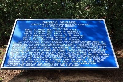 Grose's Brigade Marker. Click for full size. Grose's Brigade Marker image. Click for full size.