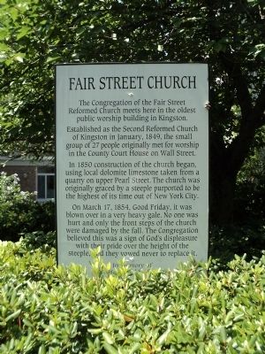 Fair Street Church Marker image. Click for full size.