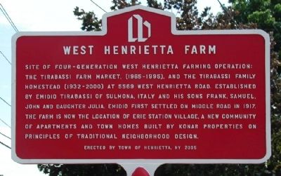 West Henrietta Farm Marker image. Click for full size.