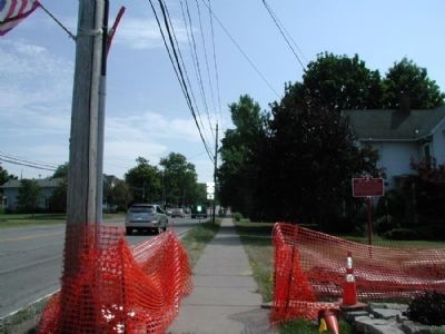 West Henrietta Farm Marker as seen facing south on 15 image. Click for full size.