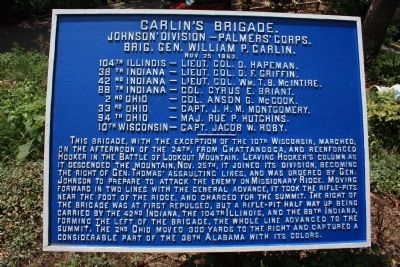 Carlin's Brigade Marker. Click for full size. Carlin's Brigade Marker image. Click for full size.