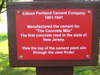 Edison Portland Cement Company Marker image. Click for full size.