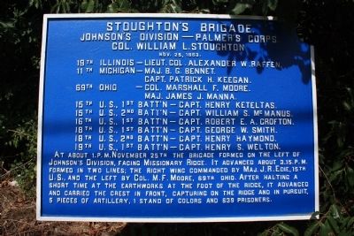 Stoughton's Brigade Marker. Click for full size. Stoughton's Brigade Marker image. Click for full size.