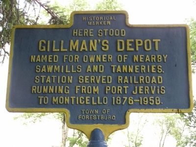 Here Stood Gillman's Depot Marker image. Click for full size.
