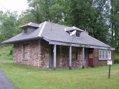 This is Gilman's Depot. The stone was added when Ambrose Monnel bought the Gillman property. image. Click for full size.