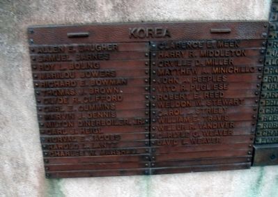 Left Plaque - - Elkhart County Honor Roll Marker. Click for full size. Left Plaque - - Elkhart County Honor Roll Marker image. Click for full size.