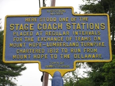 Here Stood one of the Stage Coach Stations Marker image. Click for full size.