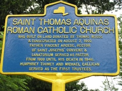 Saint Thomas Aquinas Roman Catholic Church Marker image. Click for full size.