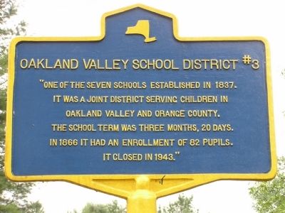 Oakland Valley School District #3 Marker image. Click for full size.