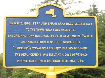 Town Hall Site Marker image. Click for full size.