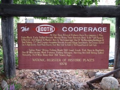 The Booth Cooperage Marker image. Click for full size.