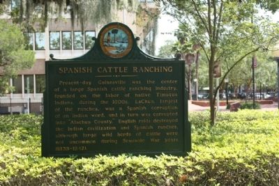 Spanish Cattle Ranching Marker image. Click for full size.