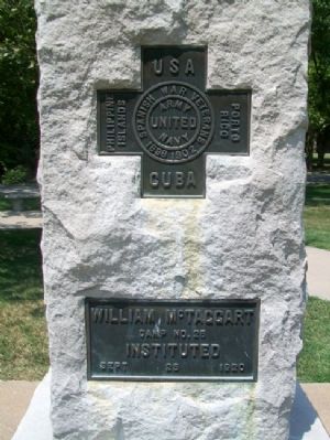 United Spanish War Veterans Memorial Marker. Click for full size. United Spanish War Veterans Memorial Marker image. Click for full size.