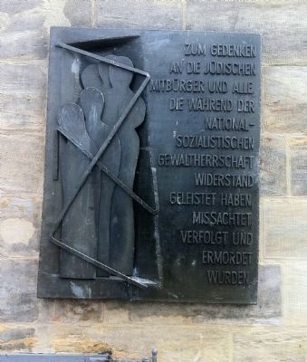 Memorial plaque for victims of the Nazi regime image. Click for full size.