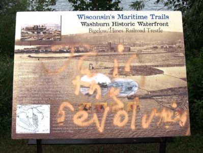 Washburn Historic Waterfront Marker image. Click for full size.