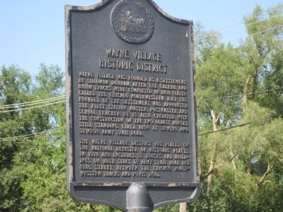 Wayne Village Historic District Marker image. Click for full size.