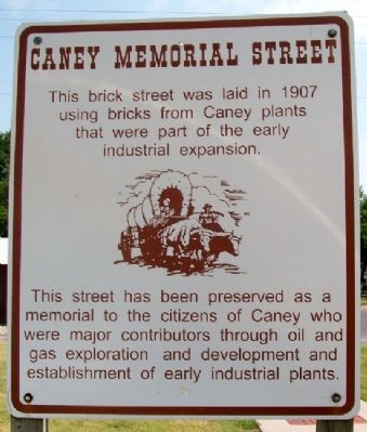 Caney Memorial Street Marker image. Click for full size.