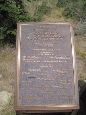 Soldiers of the Summit Memorial. Click for full size. Soldiers of the Summit Memorial image. Click for full size.