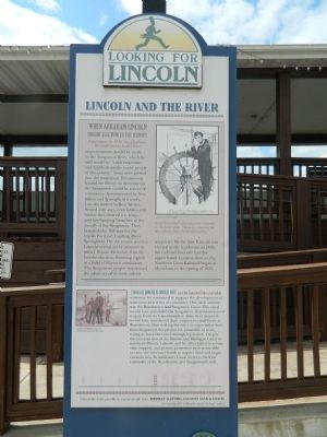 Lincoln and the River Marker image. Click for full size.