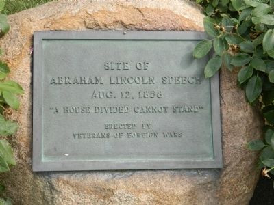 Site of Abraham Lincoln's Speech Marker image. Click for full size.