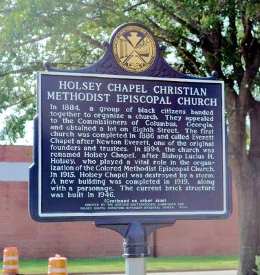 Holsey Chapel Christian Methodist Episcopal Church Marker (Side 1) image. Click for full size.