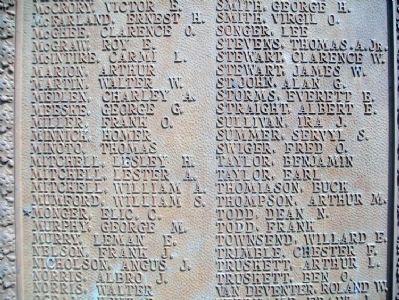 World War Memorial Honor Roll image. Click for full size.