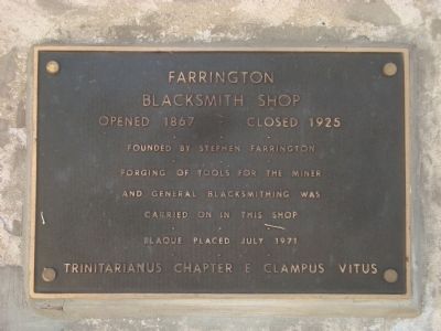 Farrington Blacksmith Shop Marker image. Click for full size.