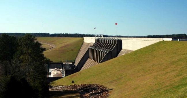Hartwell Dam<br>From Overlook Walkway<br>South Carolina Side image. Click for full size.