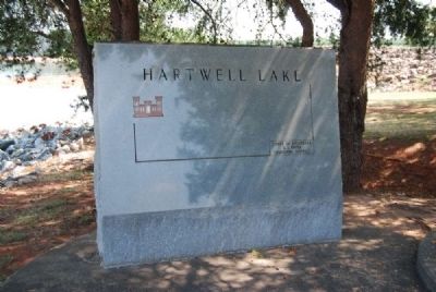 Hartwell Lake Marker<br>Center Inscription image. Click for full size.