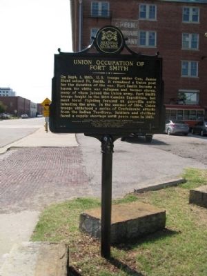 Union Occupation of Fort Smith Marker image. Click for full size.
