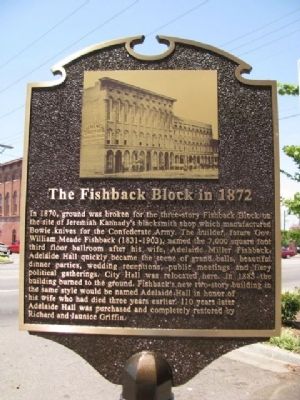The Fishback Block in 1872 Marker image. Click for full size.