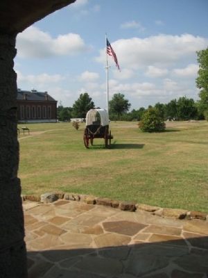 From inside Old Commissary looking out to Fort Smith grounds. image. Click for full size.