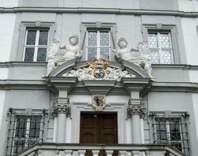 Iphofen City Hall - detail above entrance image. Click for full size.
