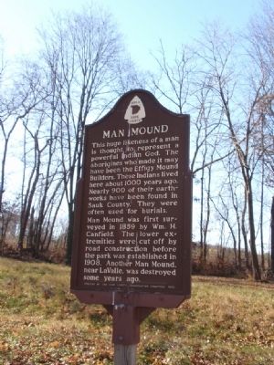 Man Mound Marker. Click for full size. Man Mound Marker image. Click for full size.