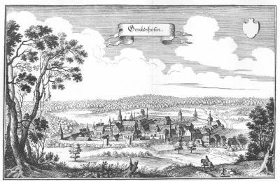 Gerolzhofen - a view from 1656 image. Click for full size.