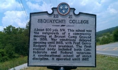 Sequatchie College Marker. Click for full size. Sequatchie College Marker image. Click for full size.