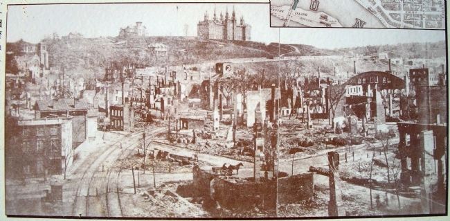 The Great Fire of 1862 - Marker Detail image. Click for full size.