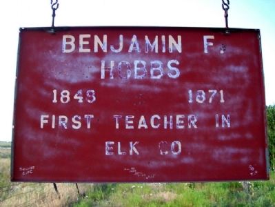 Benjamin F. Hobbs Sign image. Click for full size.